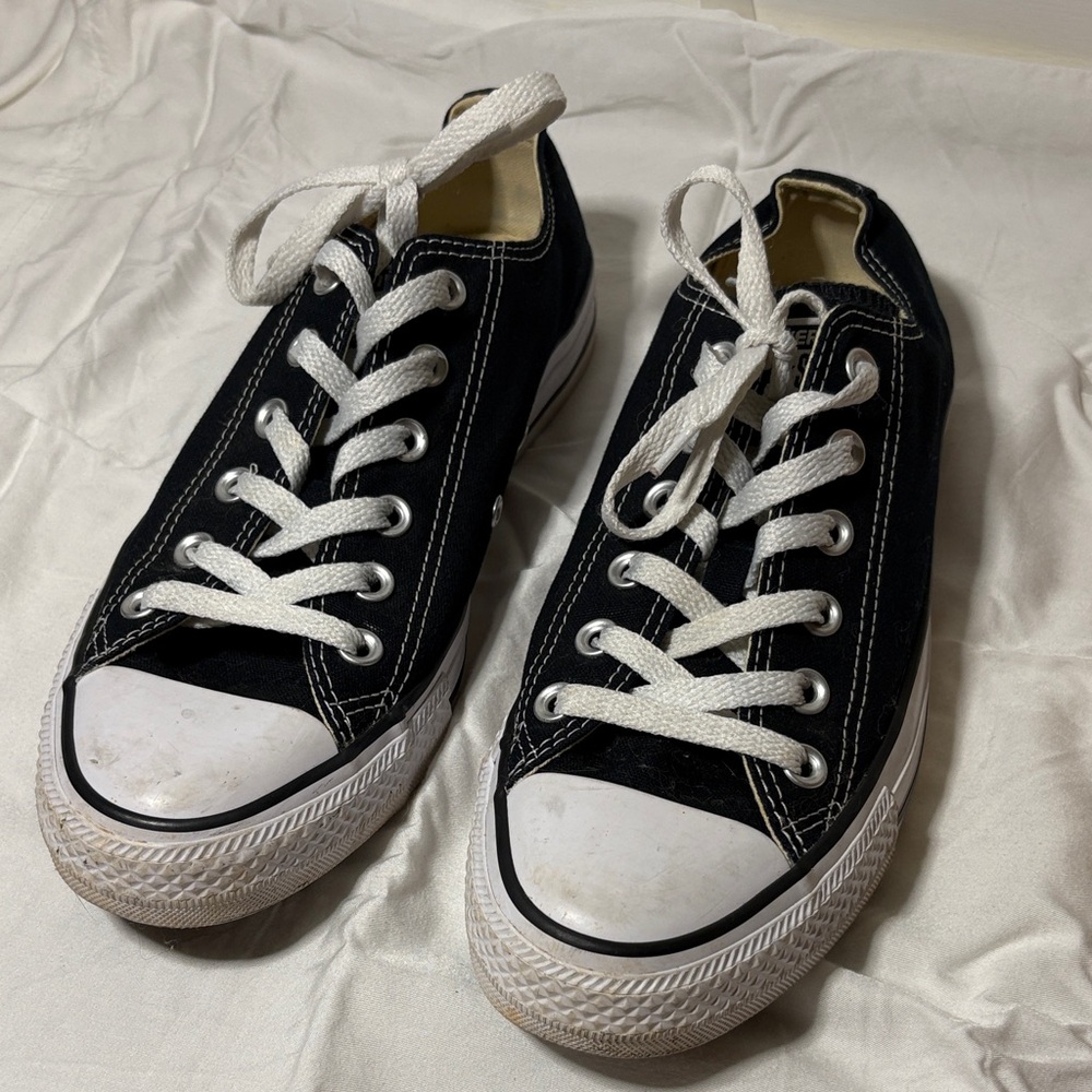 Converse Black Canvas Low Top Sneakers